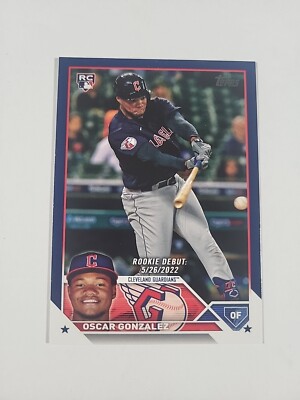 2023 Topps Update Oscar Gonzalez Royal Blue Rookie Debut US275 