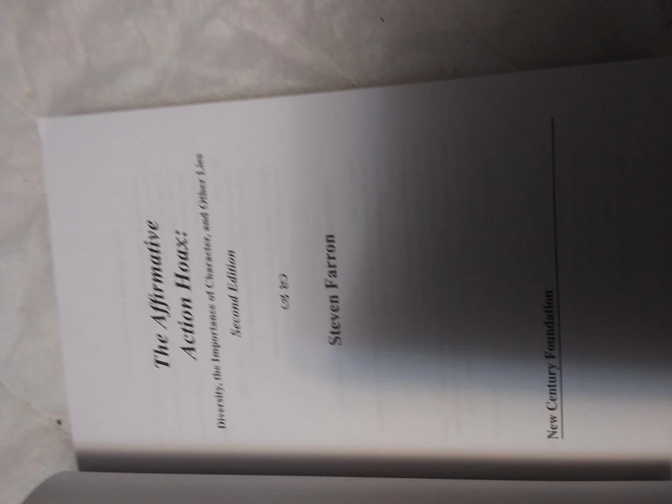 THE AFFIRMATIVE ACTION HOAX By Steven Farron PB 2010 - Image 4 of 4