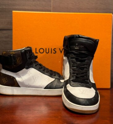 LOUIS VUITTON Rivoli Sneaker Boots 'Patched White Monogram