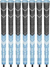 Golf Pride MCC Teams Plus4 Light Blue & White Standard - Set of 7 - The #1 Grip