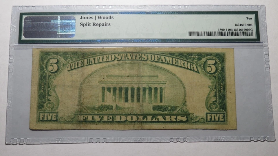 $5 1929 Sanford Florida FL National Currency Bank Note Bill Ch. #13157 VG10 PMG - Image 4 of 4