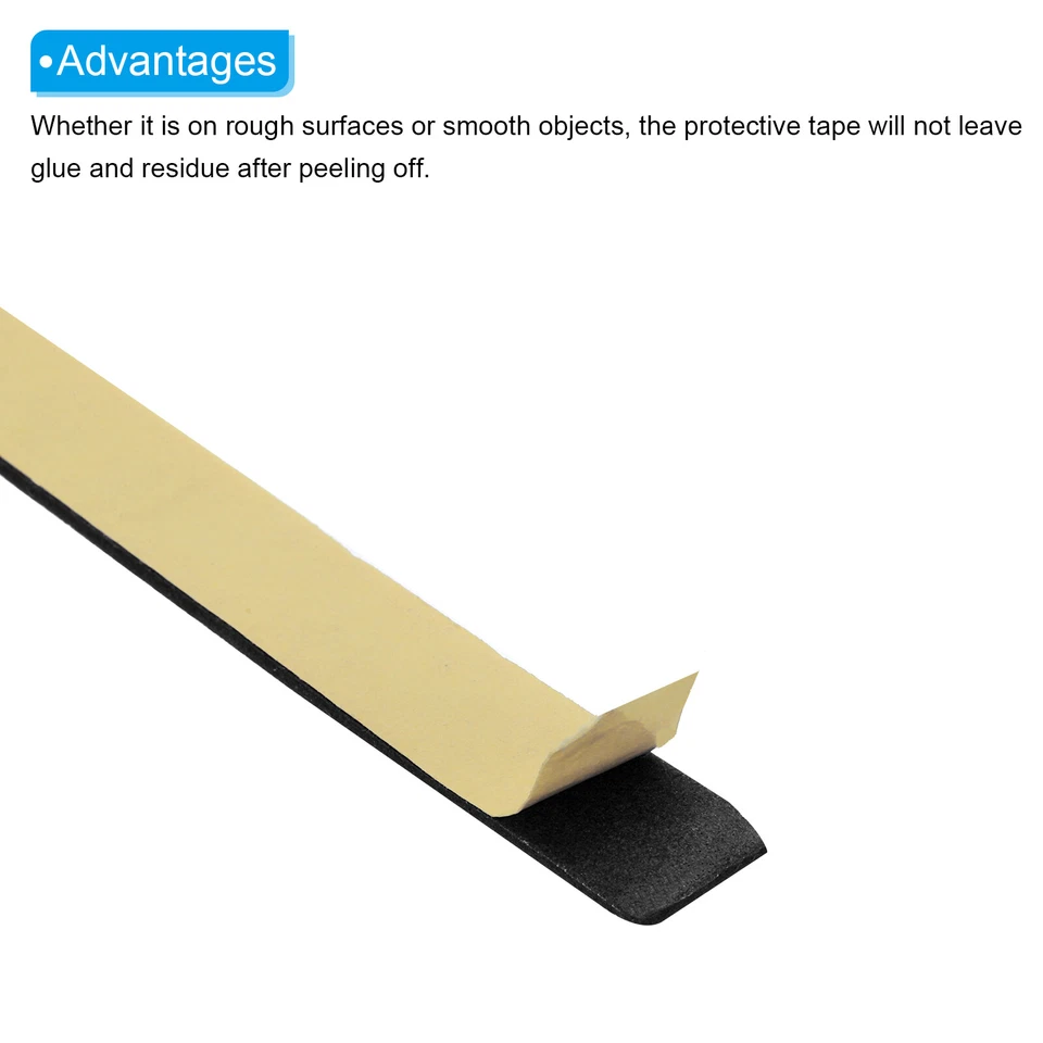 18x0.4" Mesa Tenis Raqueta Borde Cinta 10pzs Raqueta Lateral Cinta Negro - Imagen 4 de 4