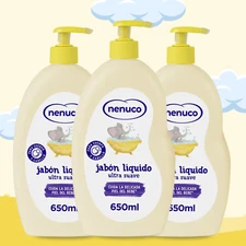 Nenuco Baby Liquid Soap 650ml, With Aloe, Soft for Daily Use (3-Pack)
