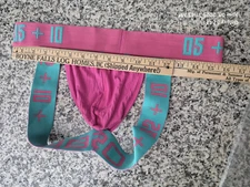NIB TURQUOISE & MAGENTA GYM WORKOUT 100% COTTON MEN'S FUN JOCK STRAP SIZED XXL