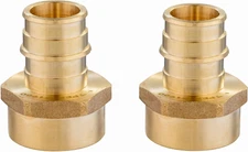 (Pack of 2)  Pex a Full Flow Expansion Brass Fittings 1 Inch X 1 Inch Female NPT