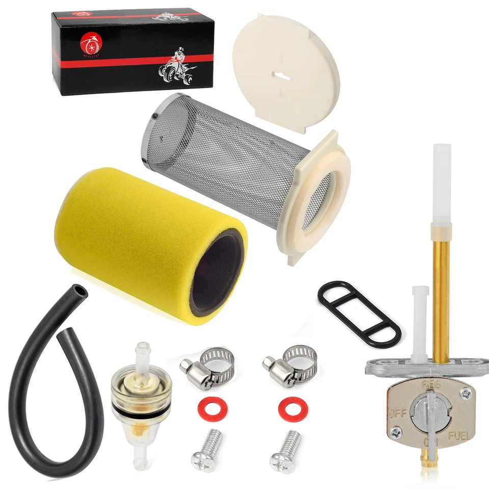 Filtro de aire y guía y tapa final válvula de combustible llave de paso para Yamaha KODIAK 400 4x4 93-99 Foto 2 de 4