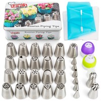 Russian Piping Tips Set 56 Pcs Russian Flower Tips. Include 21 Large Russian ... on sale Russian Piping Tips Set 56 Pcs Russian Flower Tips. Include 21 Large Russian ... on sale