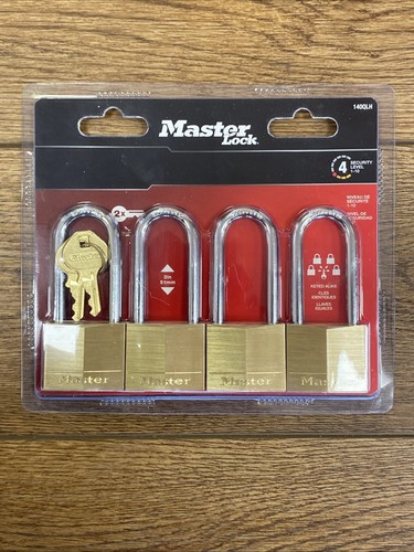 Master Lock 140QLH Solid Brass Keyed-Alike Wide Padlock 1-9/16 in. - Picture 4 of 14