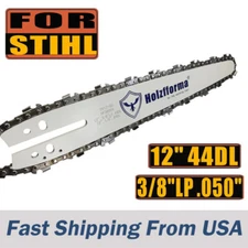 Holzfforma12in 3/8"LP, .050 44DL Carving Bar Chain For Stihl MS200T MS170 MS180