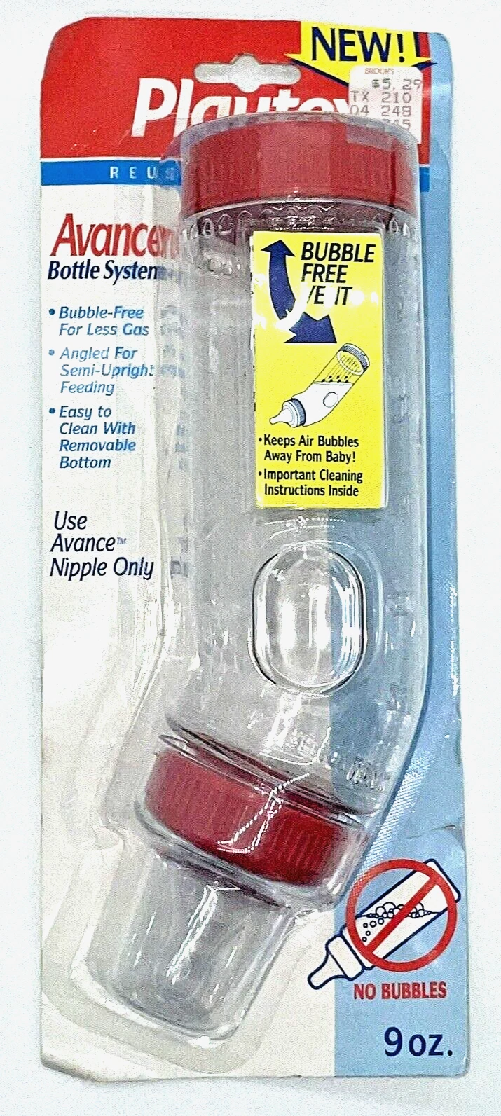 Baby Bottle Playtex Avance Reusable Bottle System 9 oz VTG Vintage 1997