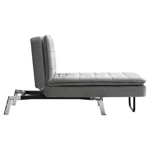 2-in-1 Convertible Chaise Longue Sleeper Sofa Bed Recliner Chair Daybed Lounger - Picture 13 of 21
