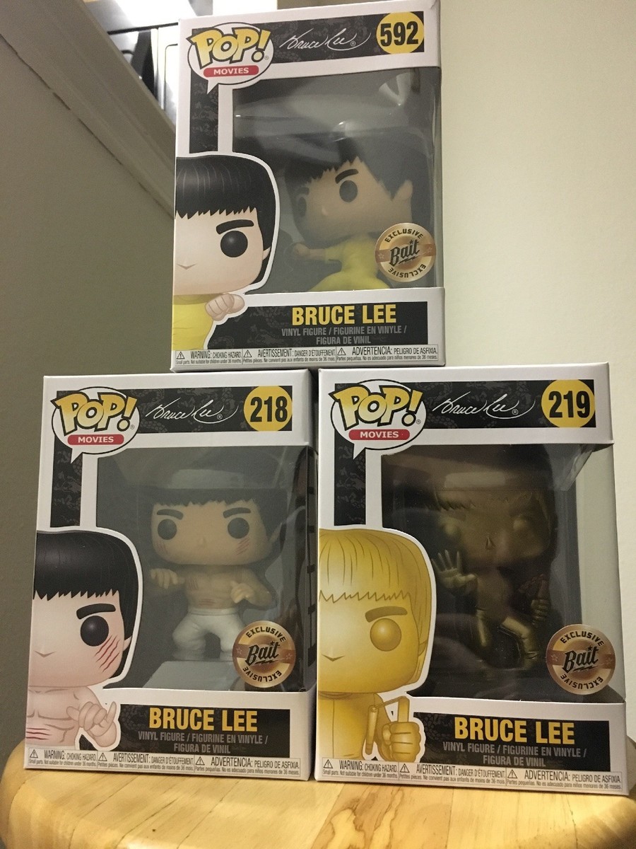 Funko POP Bruce Lee 2018 SDCC NYCC Bait Exclusive 3 Pop Set #218