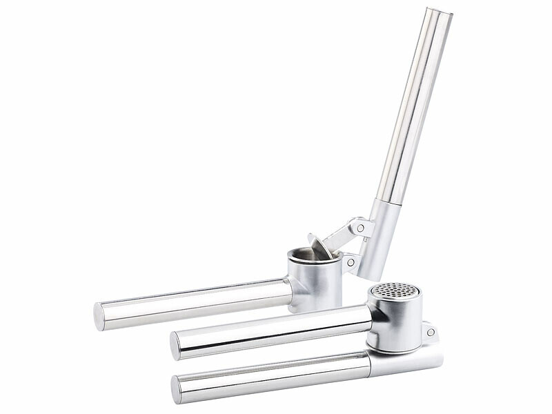 Presse-ail en acier inoxydable Rosenstein & Söhne lot de 2 ustensiles de cuisine robustes