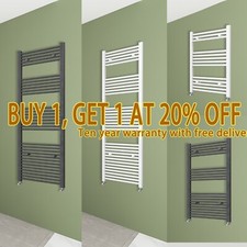 Bathroom White Anthracite Straight Heated Towel Rail Radiator  Ladder Warmer