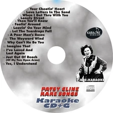 CUSTOM KARAOKE PATSY CLINE CLASSIC COUNTRY DISC CD+G HARD TO FIND RARE 15 SONGS