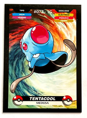 2025 ポケモンカード　#072 ART RARE 2025 POKEMON KANTO CREALASER TCG Card #072 TENTACOOL Peru Edition