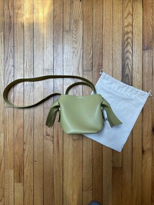 Acne Studios Musubi Mini Knotted Leather Shoulder Bag In Green | eBay