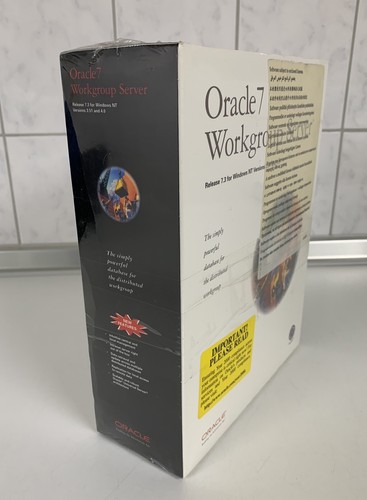Rare serveur de groupe de travail ORACLE 7 version 7.3 Windows NT Oracle RARE neuf + scellé - Photo 3/11