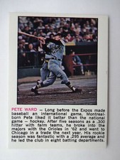 THICK UN CATALOGED 1960S-70S BOX CARD WHITE BACK PETE WARD WHITE SOX 2.25 X 3.25