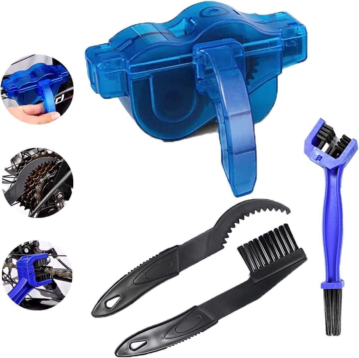 Bicycle Chain Wheel Cleaning Brushes Kit MTB Bike Wash Scrubber Cleaner  Tool Set