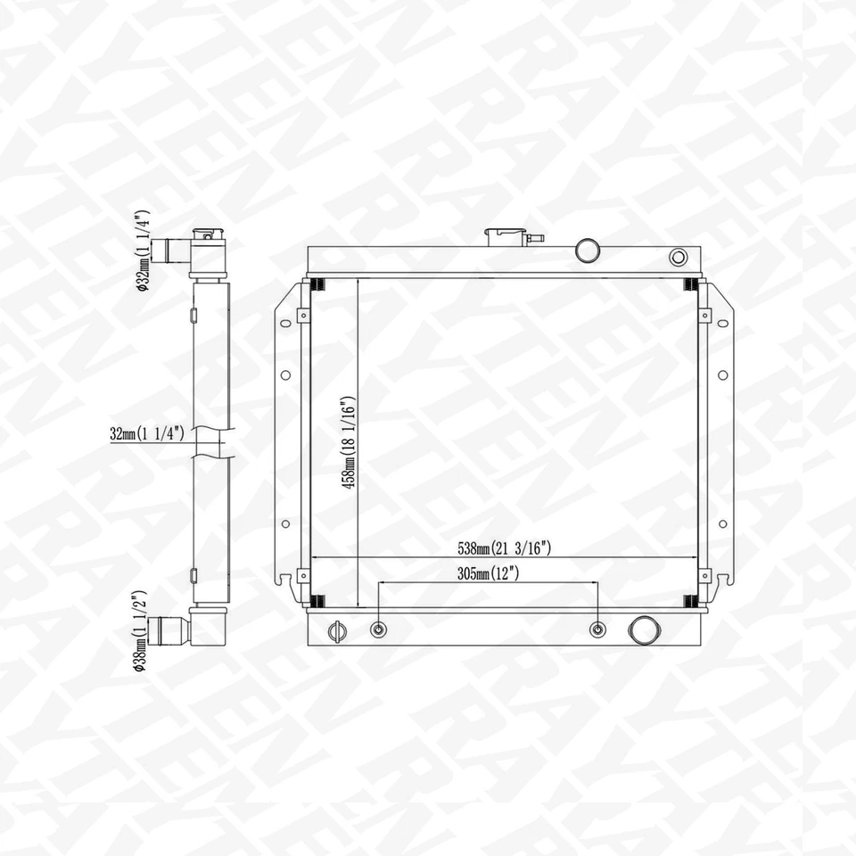 New Radiator for Dodge D250 D200 D150 Aspen Chrysler Cordoba Plymouth Caravelle - Изображение 2 из 4
