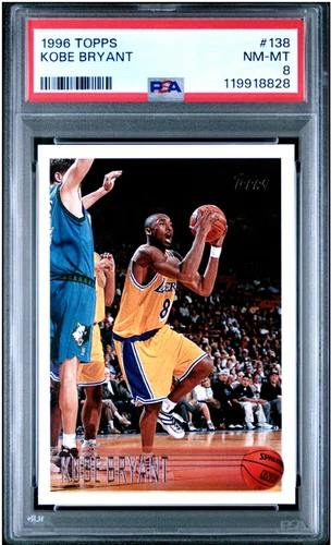 1996 Topps Kobe Bryant #138 Rookie Card PSA 8 NM-MINT