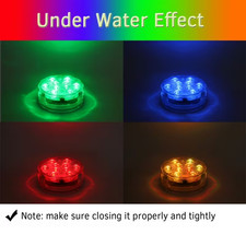 Submersible Multicolored LED Lights with Remote - Waterproof - Battery Operated