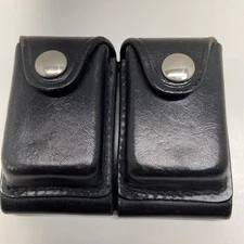 Don Hume Leathergoods Black Leather Cartridge Magazine  Pouch D404 Vintage