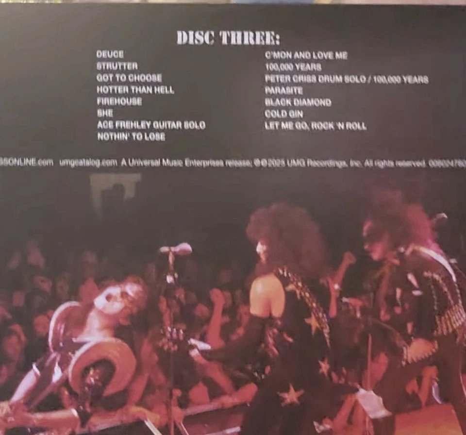 KISS ALIVE! 50th Anniversary CD LIVE IN WILDWOOD, NEW JERSEY JULY 23, 1975 - Image 3 of 3