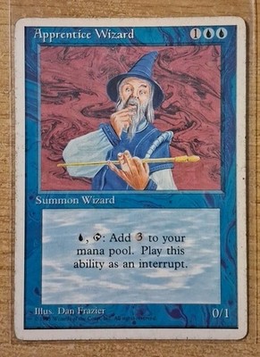 1995 MAGIC THE GATHERING 4TH EDITION APPRENTICE WIZARD TD25 