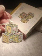 Longaberger Vaby Blocks Basket Tie-On Accesory 2001