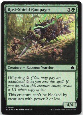 Rust-Shield Rampager 190 Common Bloomburrow Magic: The Gathering Foil Near Mint
