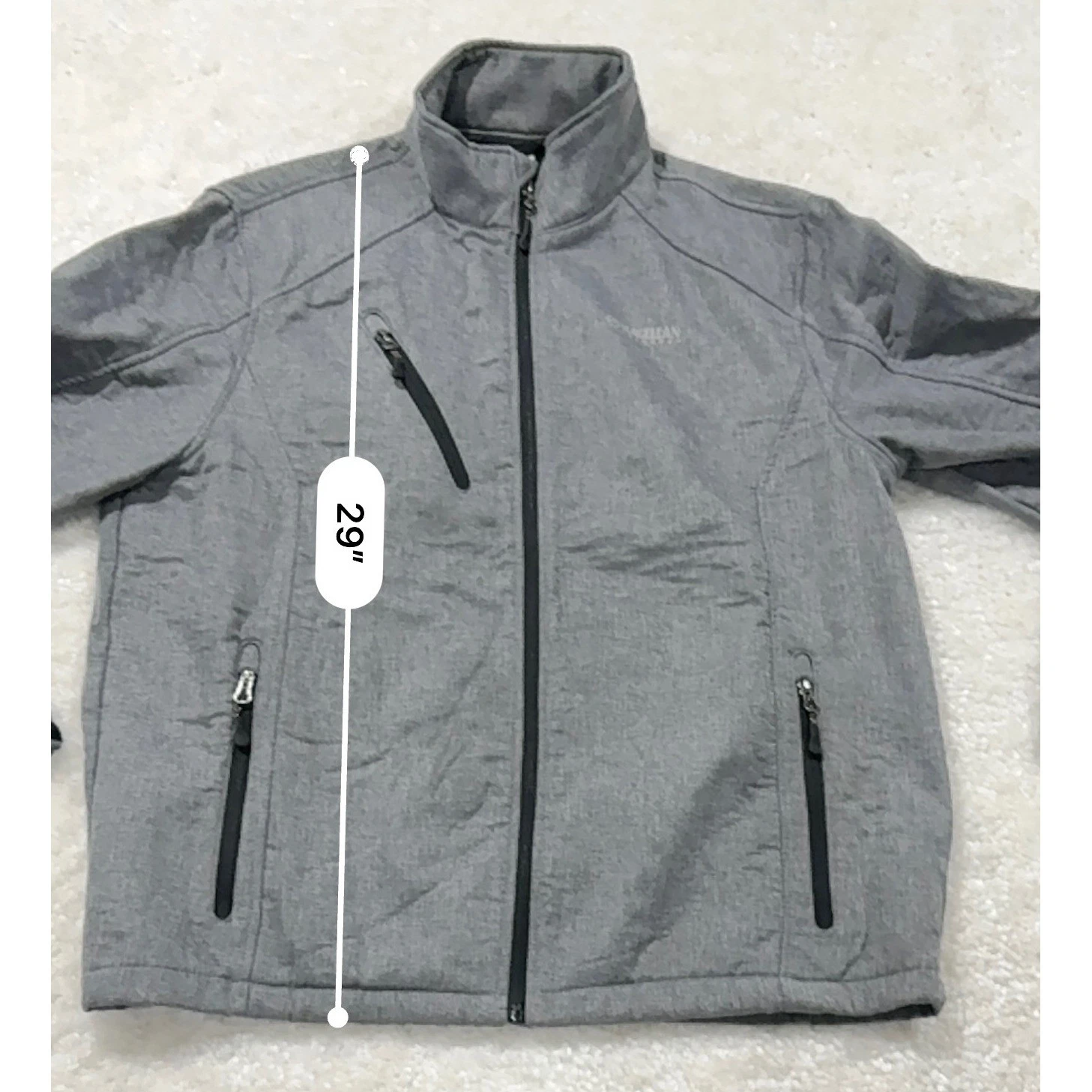 Magellan Outdoors Jacket Mens XL Gray Softshell Fleece Lined Full Zip Hiking image 6