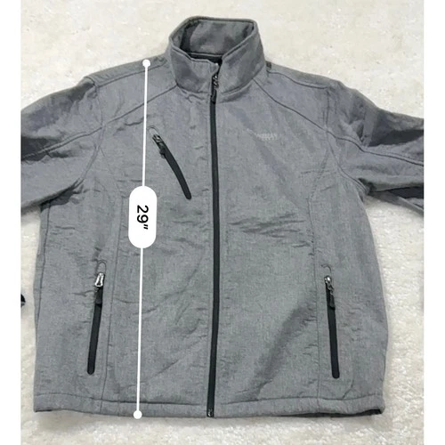 Magellan Outdoors Jacket Mens XL Gray Softshell Fleece Lined Full Zip Hiking image 6