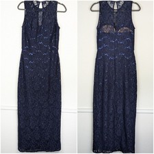 Bill Levkoff Gown Dress Lace Sequins Evening Formal Bridesmaid Wedding Size 8