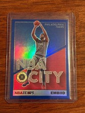 Joel Embiid 2019-2020 Hoops Premium NBA City Blue Prizm #25 76ers