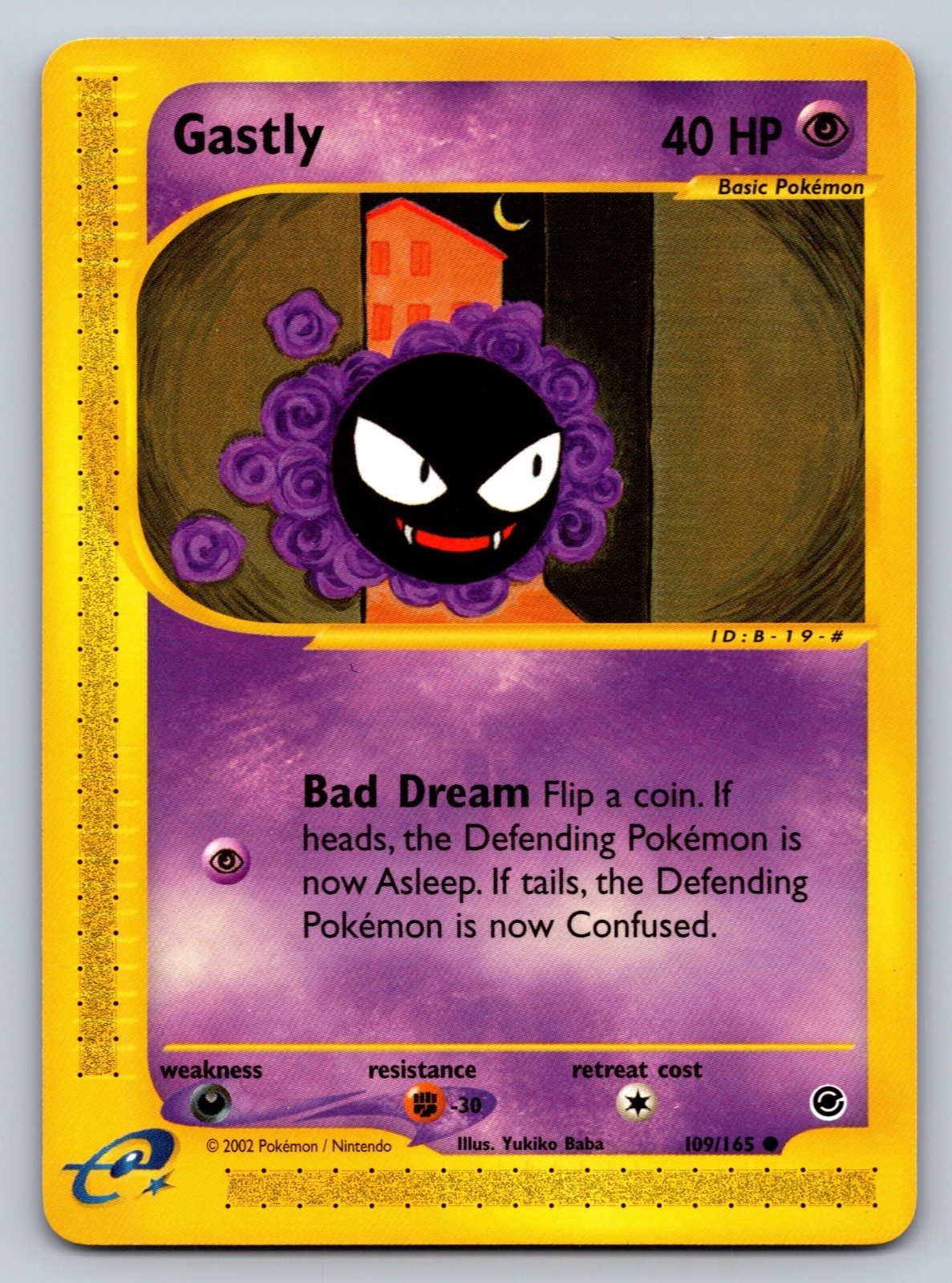 2002 Gastly 109/165 Common Regular Pokemon Card Expedition Base Set NM