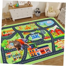 Kids Carpet Car Play Rug, City Life Traffic Road Kids Rug Playmat,Non Slip
