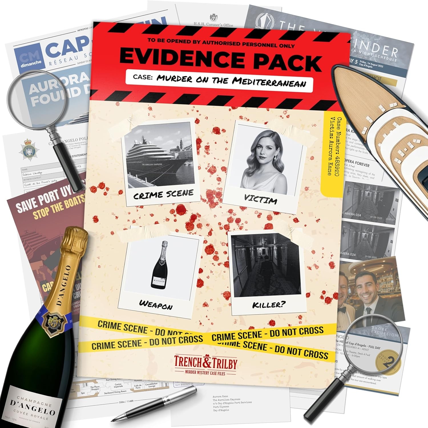 Murder Mystery Game – Cold Case Detective Kit & Crime Investigation – Solve