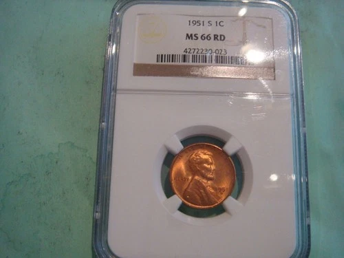 Great Eye Appeal 1951 S MS 66 Red Lincoln Cent NGC
