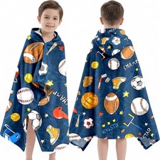 Beach Towels for Kids 100 Cotton Large 30"x50" for 3-10 Years Sports Pattern...