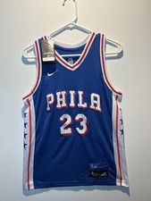New! 🔥LeBron James #23 Youth Medium (age 10-12) Philadelphia 76ers Jersey Blue!