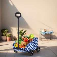 Rolling Cat Carrier Pet Carriage Foldable Small Pet Stroller 4 Wheels Lightweigh