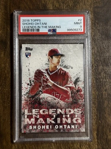 2018 Topps Legends in The Making Shohei Ohtani RC PSA 9 Mint Dodgers