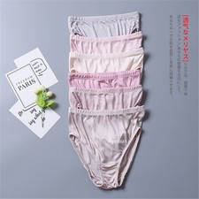 9pcs/lot Women Knitted Briefs Mulberry Silk Underwear Real Silk Lady Panties