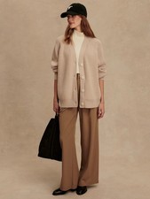 NWT Varley Sitges Longline Cardigan Knit Women's Size M - Cement MSRP 168