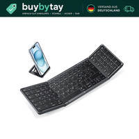 Kabellose Faltbare Bluetooth-Tastatur FüR Windows/Ios/Android, Schwarz