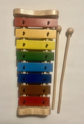 Xylophon Xylofon Holz mit Schlägel Bunt Tonleiter