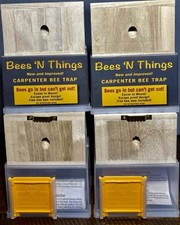 4 Pack Carpenter Bee Trap Bees  N Things Outdoor Wood Catcher Damage Control
