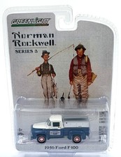 Greenlight 1/64 Scale 54040-C - 1956 Ford F-100 Truck Blue/White